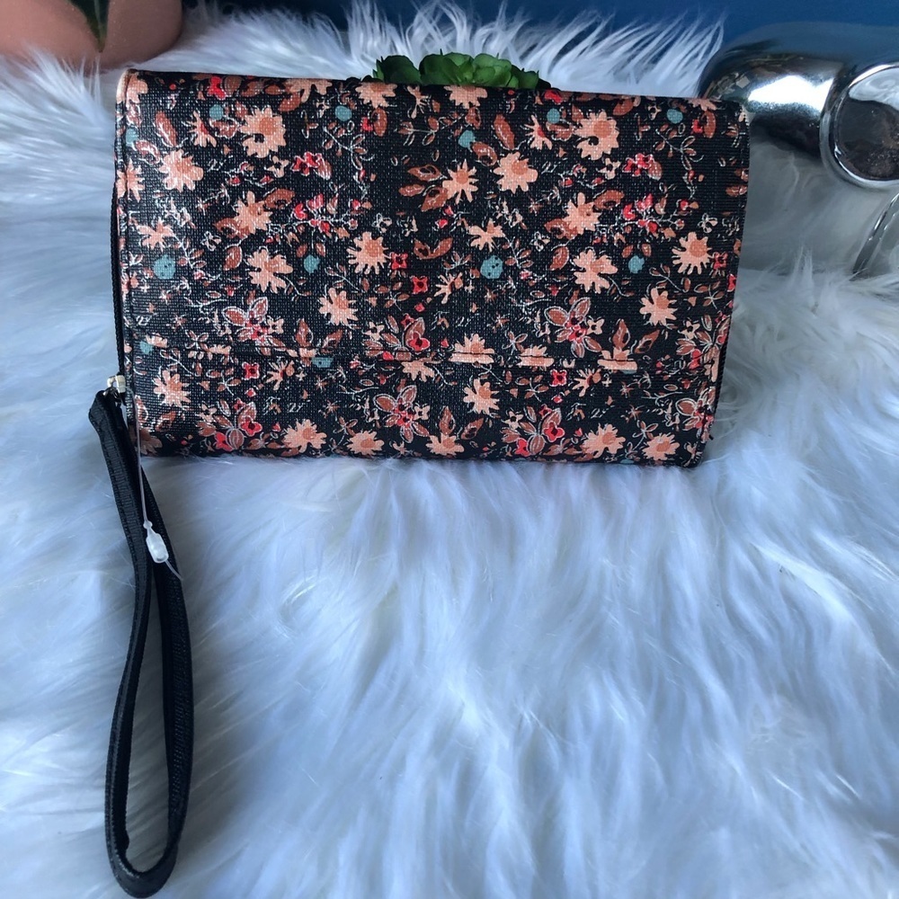 Floral wraparound wallet